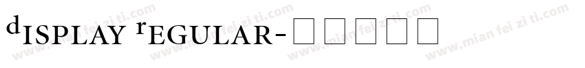 Display Regular字体转换